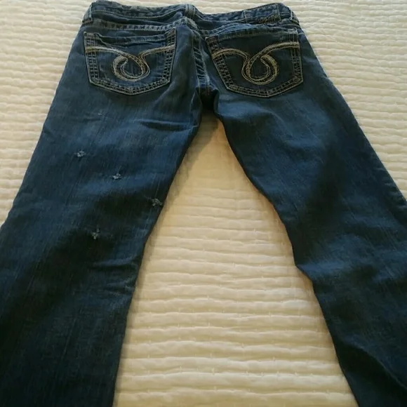 BIG STAR Sweet Low Boot Distressed Jeans EUC 28 D7 - Picture 6 of 8